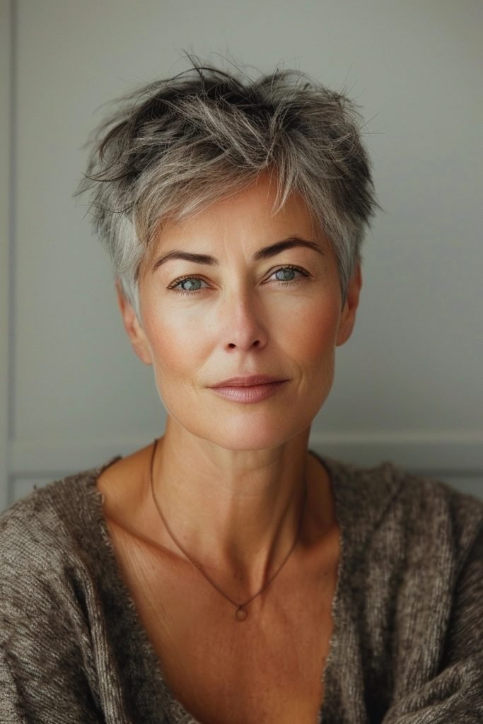 Messy Pixie hairstyles 50 year old women