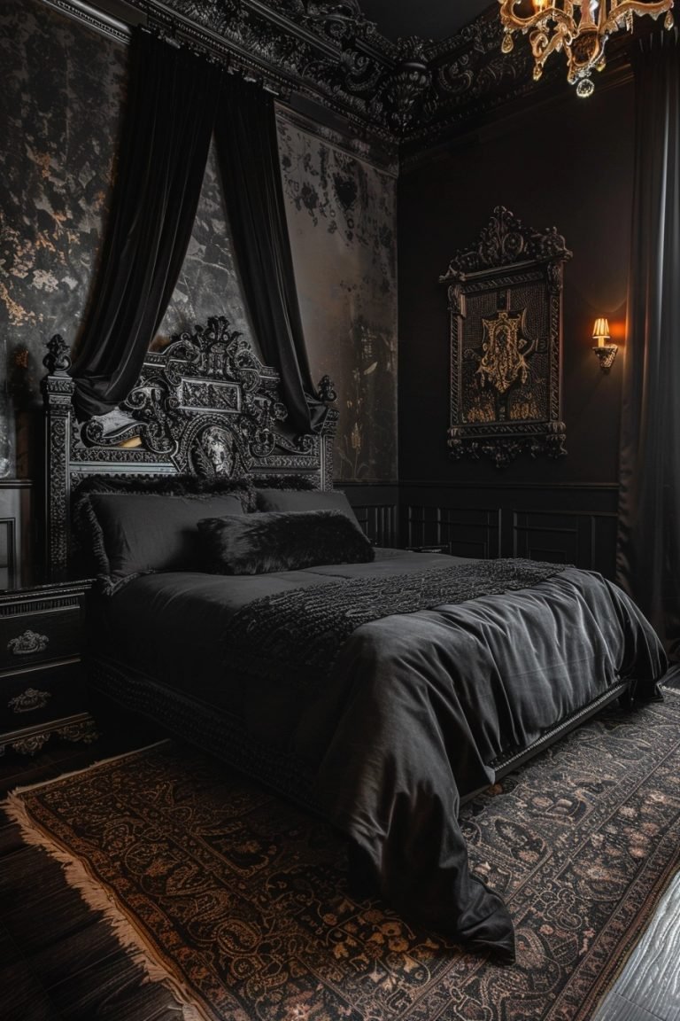 29 Gothic Bedroom Ideas To Create A Dramatic Atmosphere - Courtneys World