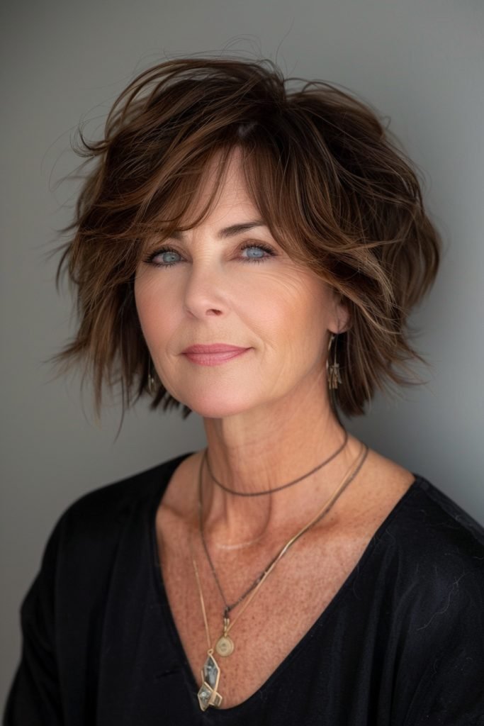 Modern Shag hairstyles 50 year old women