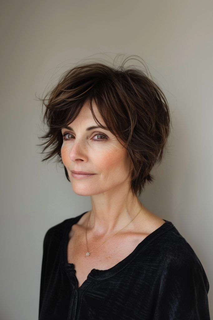 Modern Shag hairstyles 50 year old women