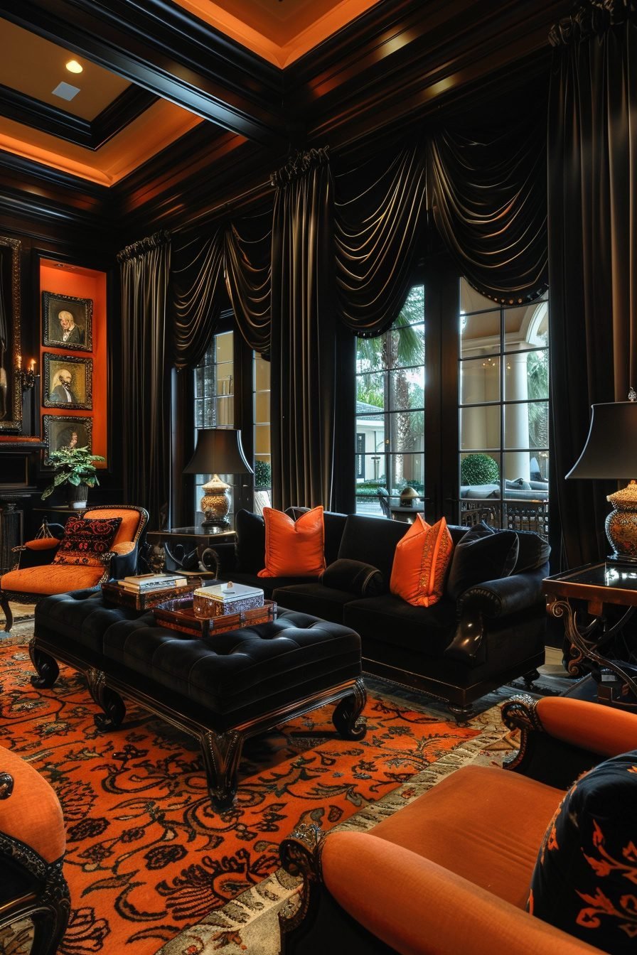 29 Black Curtains Living Room Ideas For Modern Glam - Courtneys World