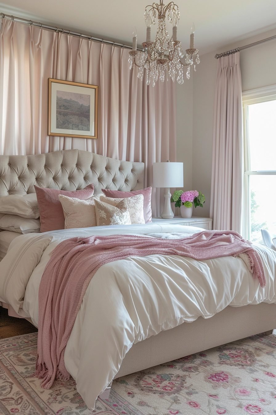 29 Curtains For Pink Bedroom Ideas To Add A Pop Of Color - Courtneys World