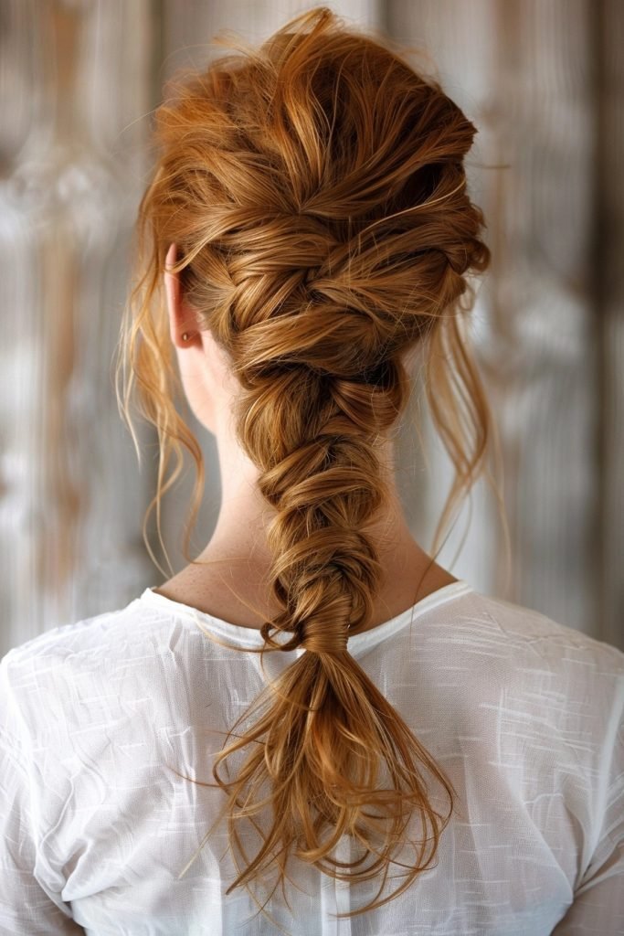 Ponytail with a Twist Hairstyles for Medium Length Hair