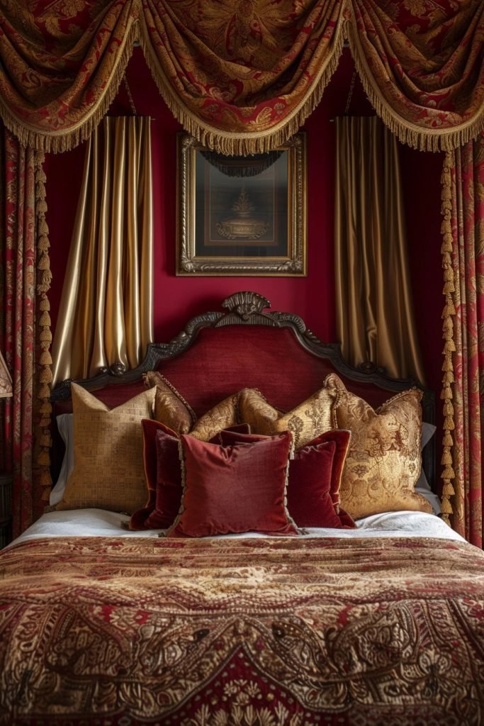 Regal Red Guest Bedroom