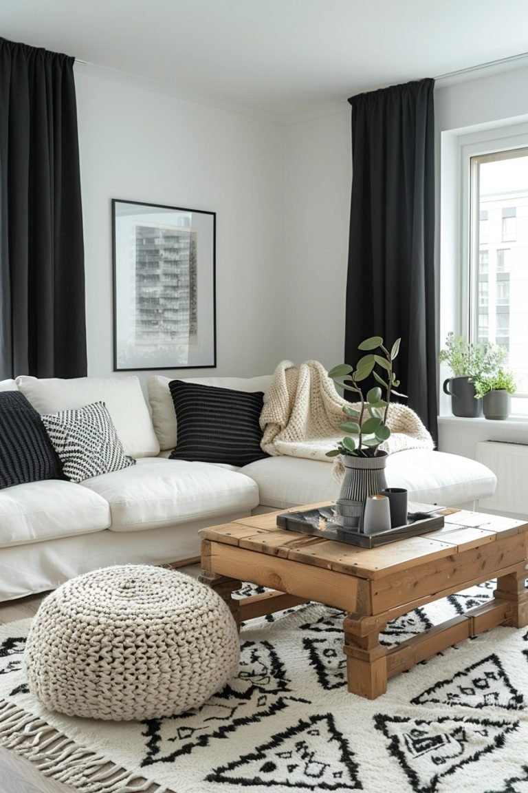 29 Black Curtains Living Room Ideas For Modern Glam - Courtneys World