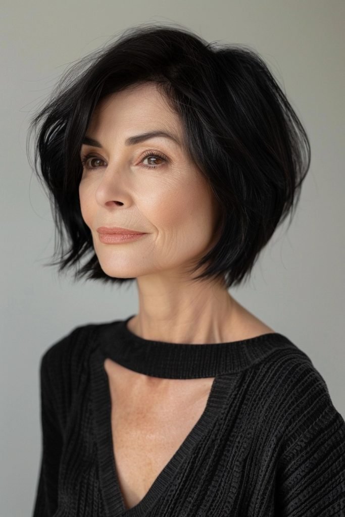 Short Bob with Volume hairstyles 50 year old women