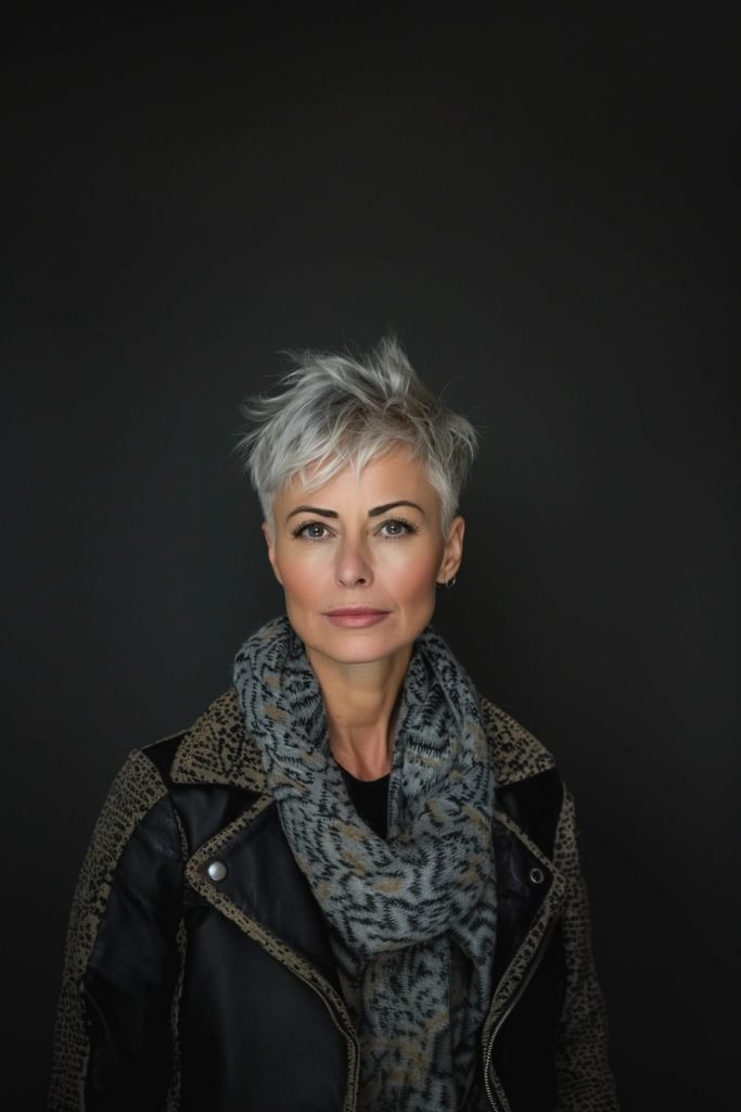 Short and Spiky hairstyles 50 year old women