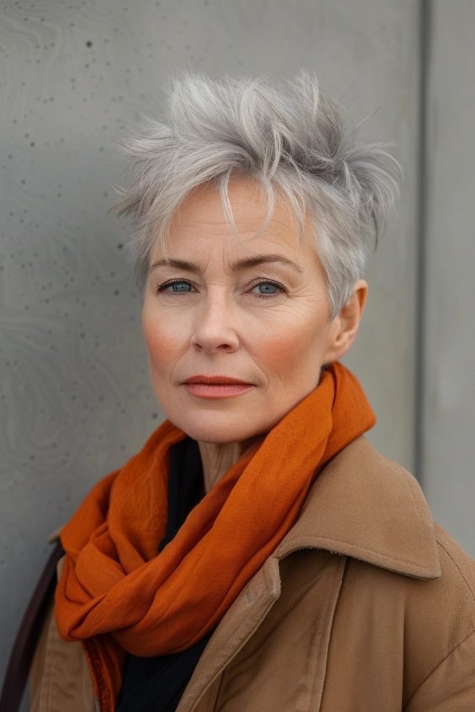 Short and Spiky hairstyles 50 year old women