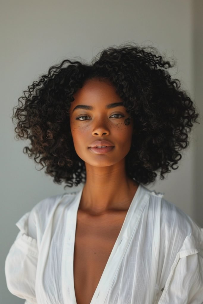 Shoulder-Length Curls hairstyles curly hair