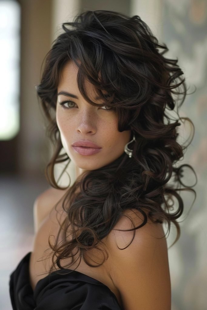 Side Swept Curls hairstyles curly hair