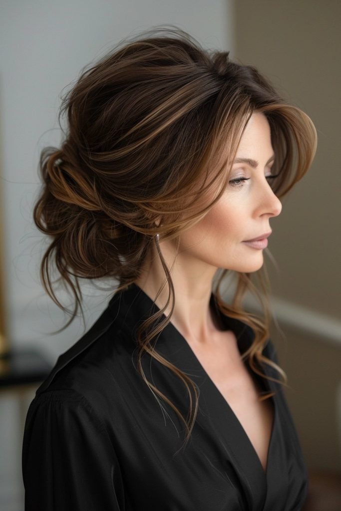 Soft Chignon hairstyles 50 year old women