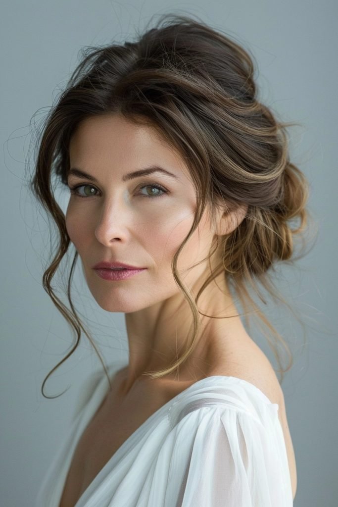 Soft Chignon hairstyles 50 year old women