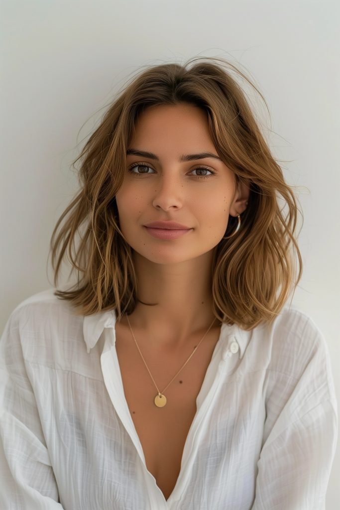 Soft Waves with Highlights Hairstyles for Medium Length Hair