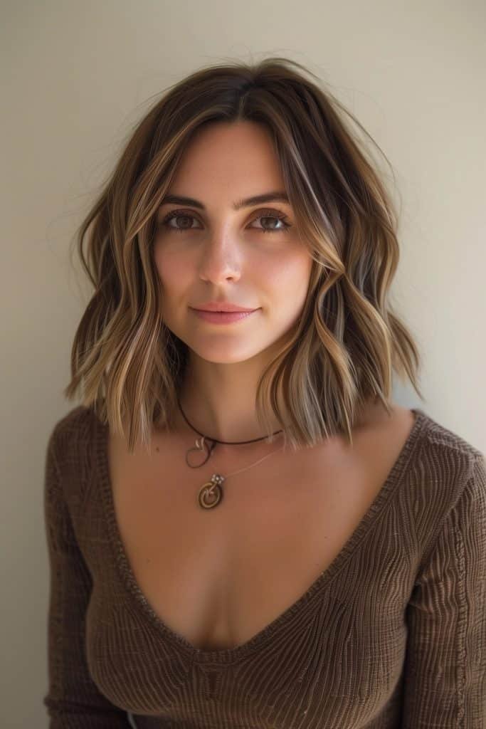 Soft Waves with Highlights Hairstyles for Medium Length Hair