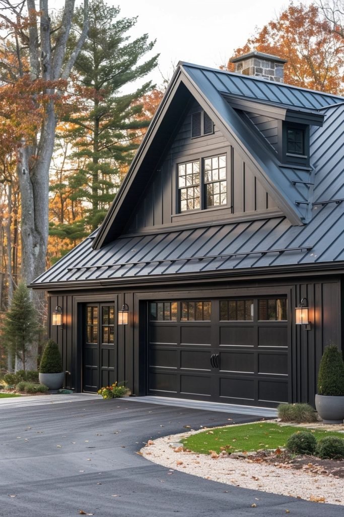 Steel Roof Farmhouse Garage