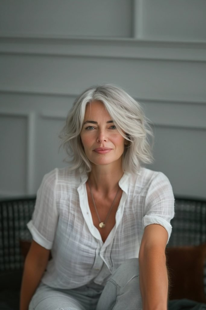 Textured Bob hairstyles 50 year old women