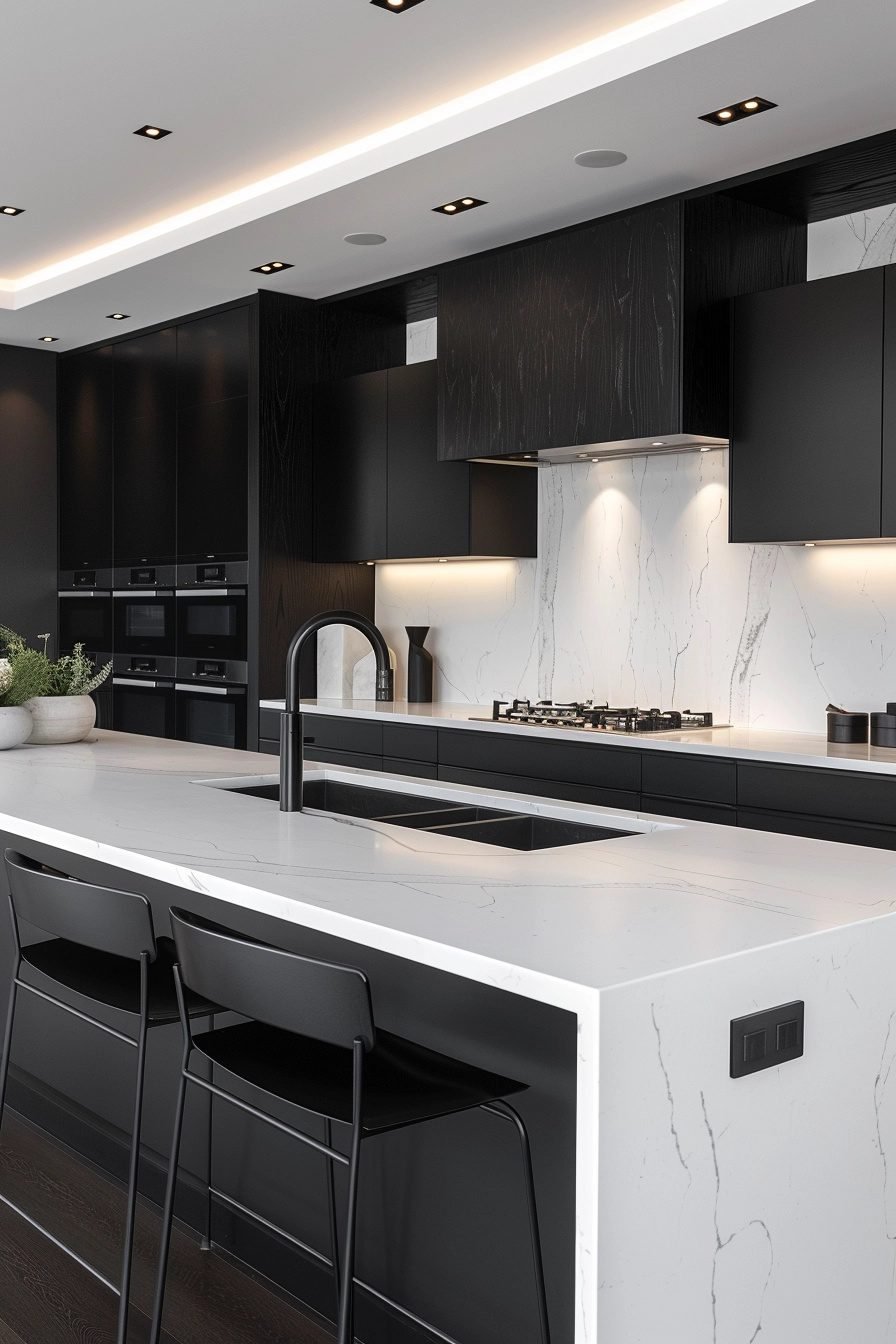 29 Black And White Modern Kitchen Ideas For A Stunning Makeover ...