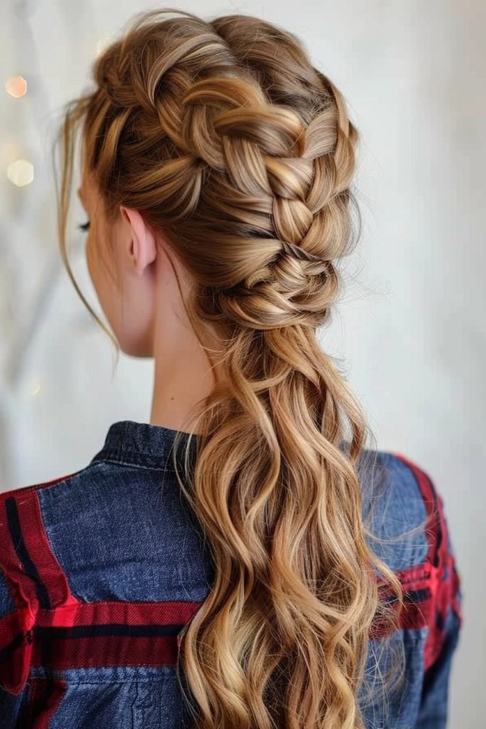 Waterfall Braid hairstyles for long hair