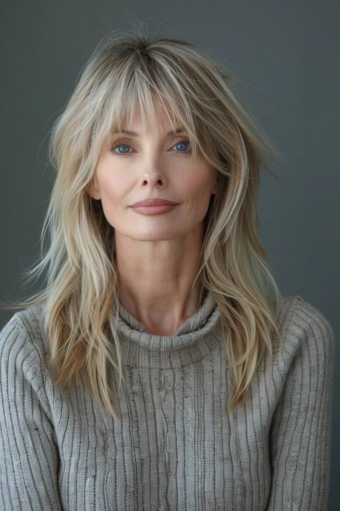 Wispy Bangs hairstyles 50 year old women