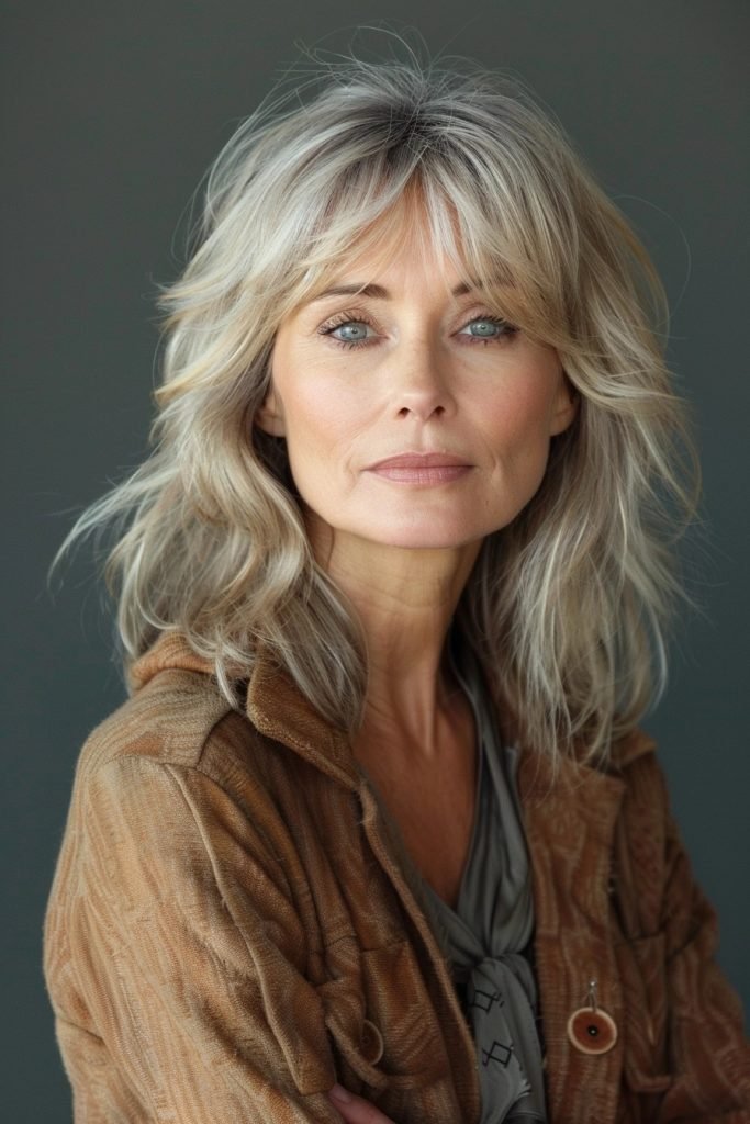 Wispy Bangs hairstyles 50 year old women