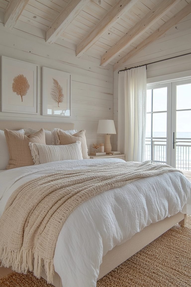 29 Coastal Farmhouse Bedroom Ideas For A Cozy Coastal Retreat ...