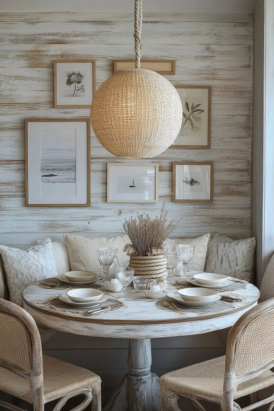 Photo inspiration: Curated Shabby Chic Coastal Home Office Wall Art Gallery View 39