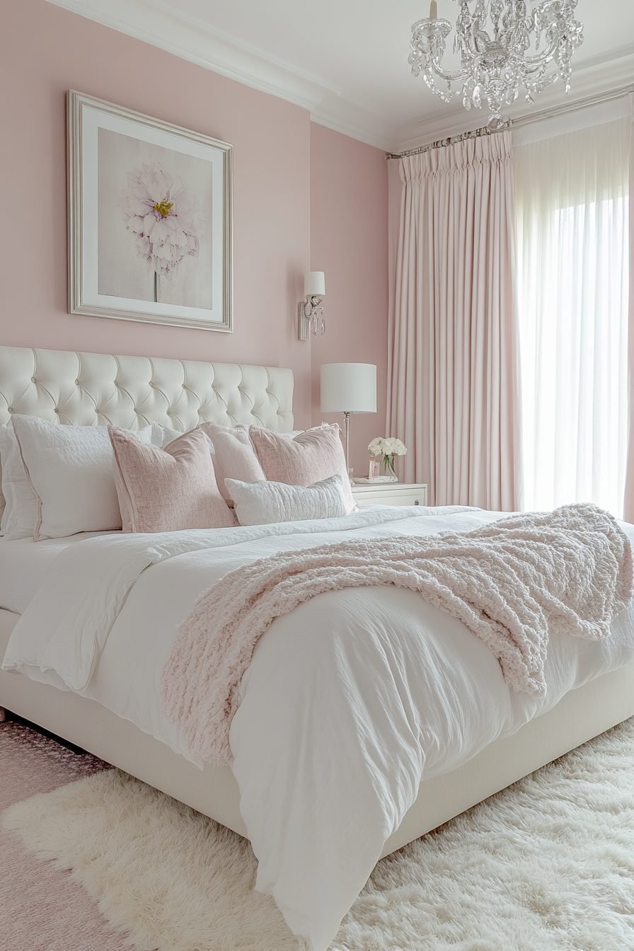 29 Pink And White Bedroom Ideas For A Soft And Elegant Look - Courtneys ...