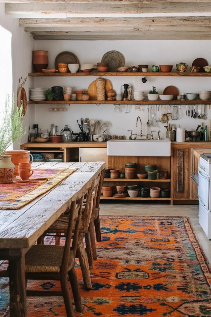Bohemian Chic Cooking Space