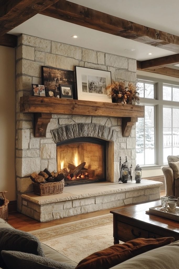 Classic Stone Fireplace Focal Points