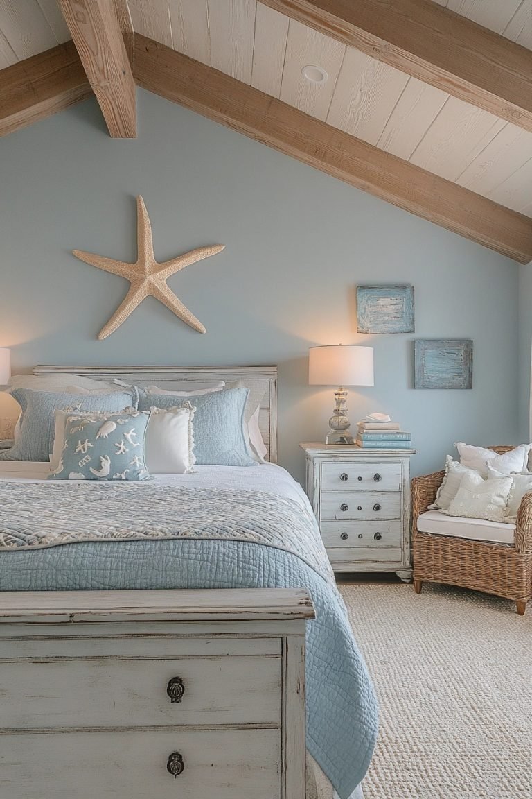 29 Coastal Farmhouse Bedroom Ideas For A Cozy Coastal Retreat - Courtneys World