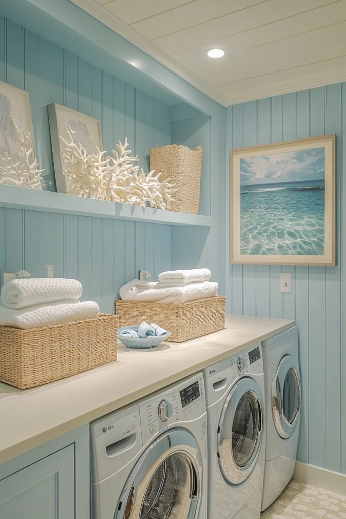 Coastal Vibes Laundry Space