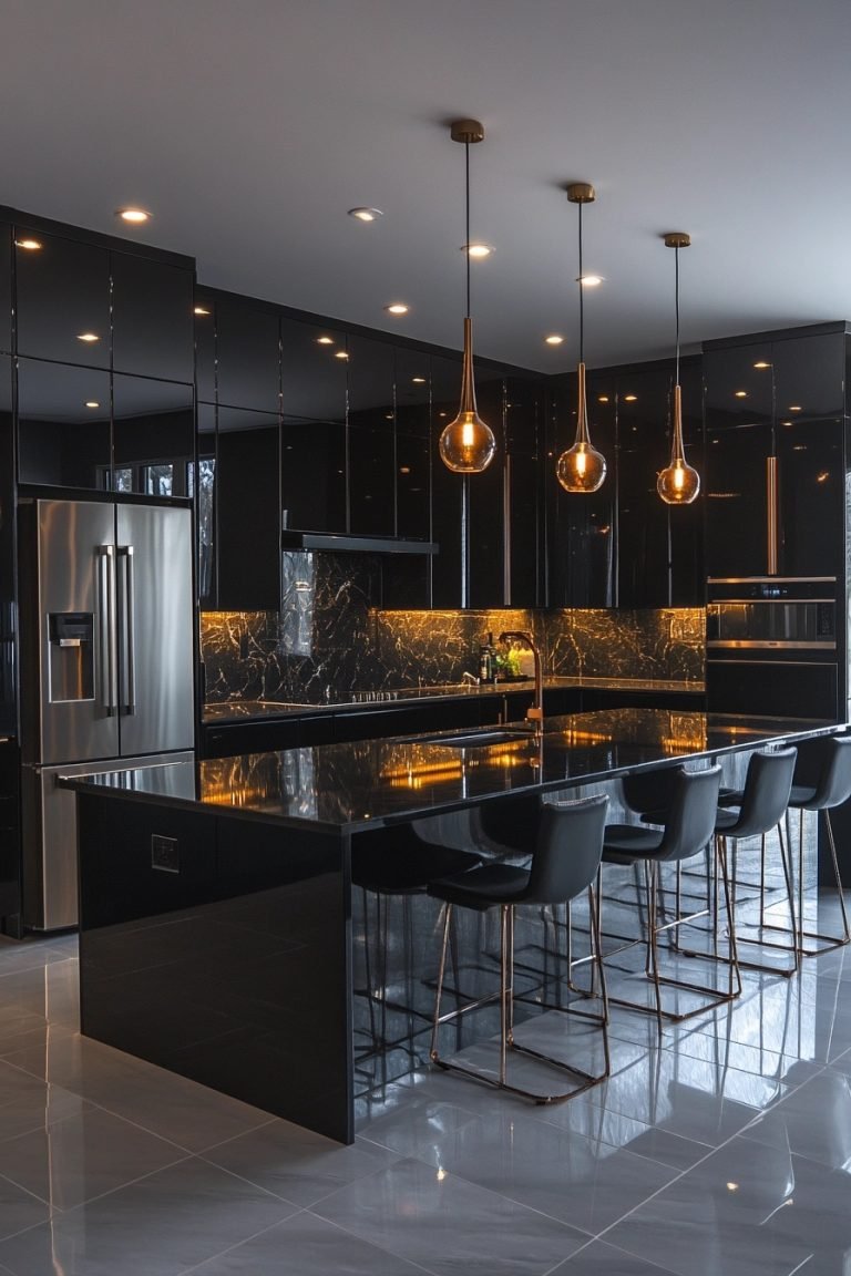29 Black Modern Kitchen Ideas For A Bold And Sophisticated Look ...