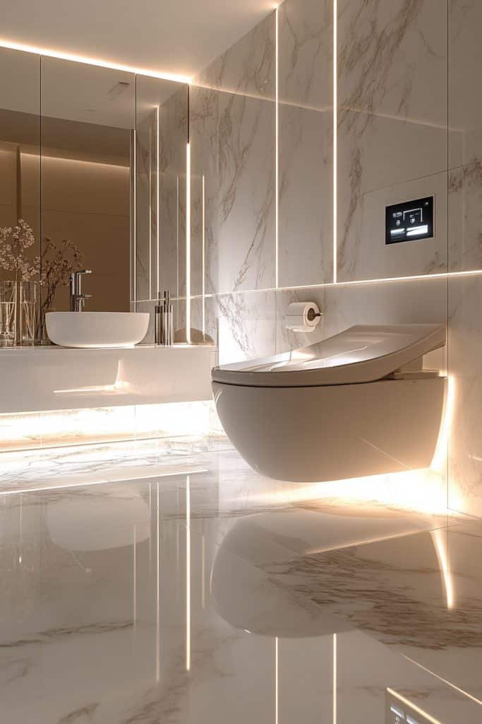Futuristic Minimalistic Bathroom