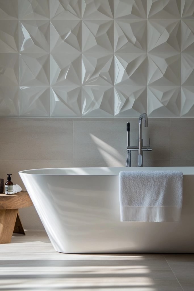 Geometric Minimalistic Bathroom