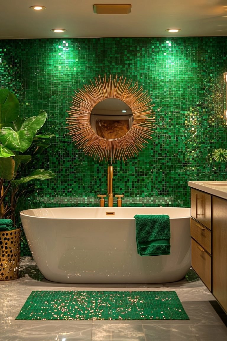 29 Emerald Green And Gold Bathroom Ideas For A Luxurious Space