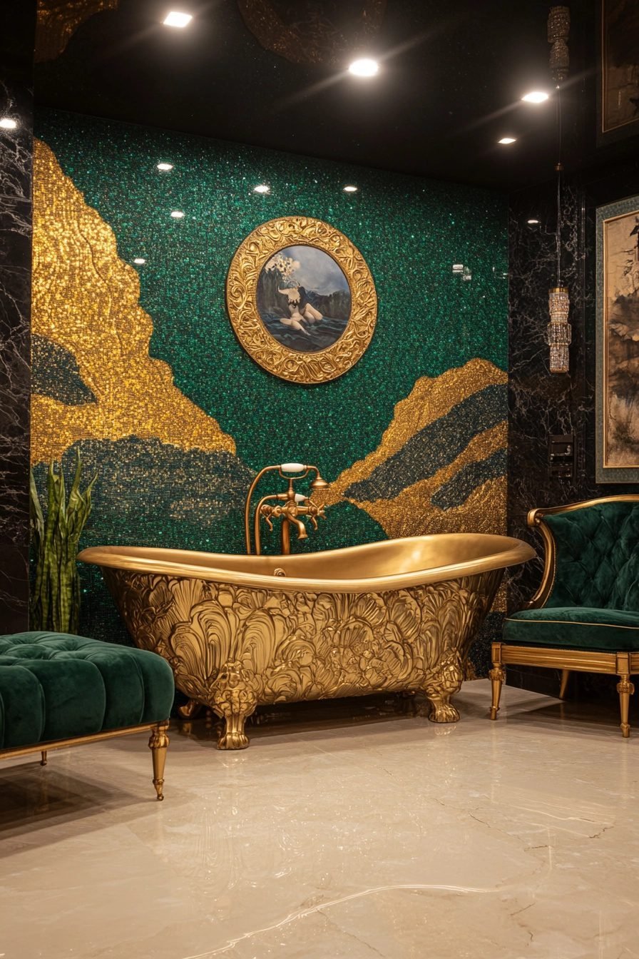 29 Emerald Green And Gold Bathroom Ideas For A Luxurious Space