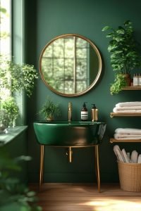 29 Emerald Green And Gold Bathroom Ideas For A Luxurious Space ...