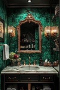 29 Emerald Green And Gold Bathroom Ideas For A Luxurious Space ...