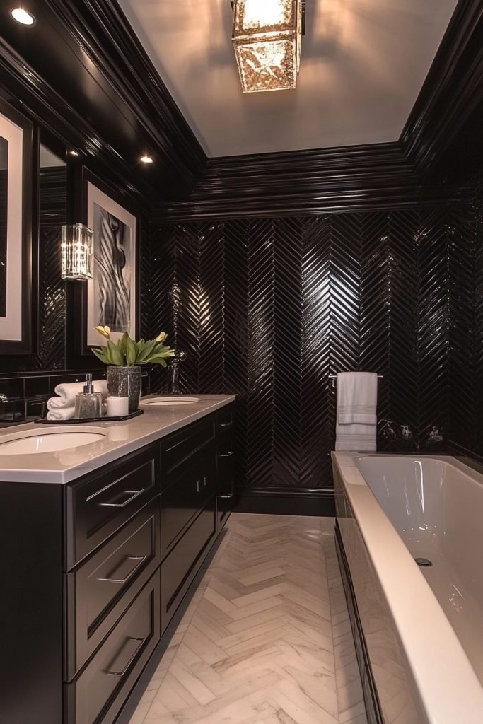 High-Contrast Harmony Bathroom