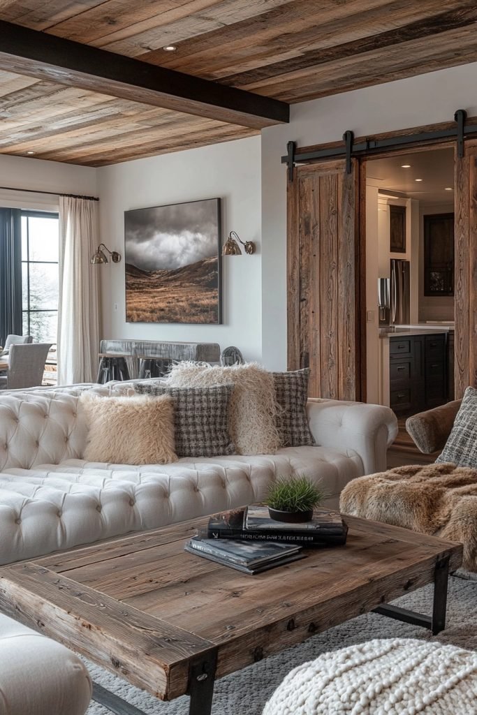 Industrial Chic Farmhouse Living Room