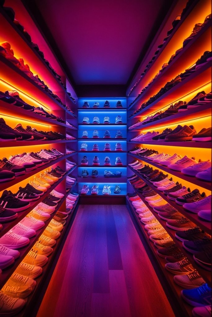 LED-Lit Sneaker Showcase