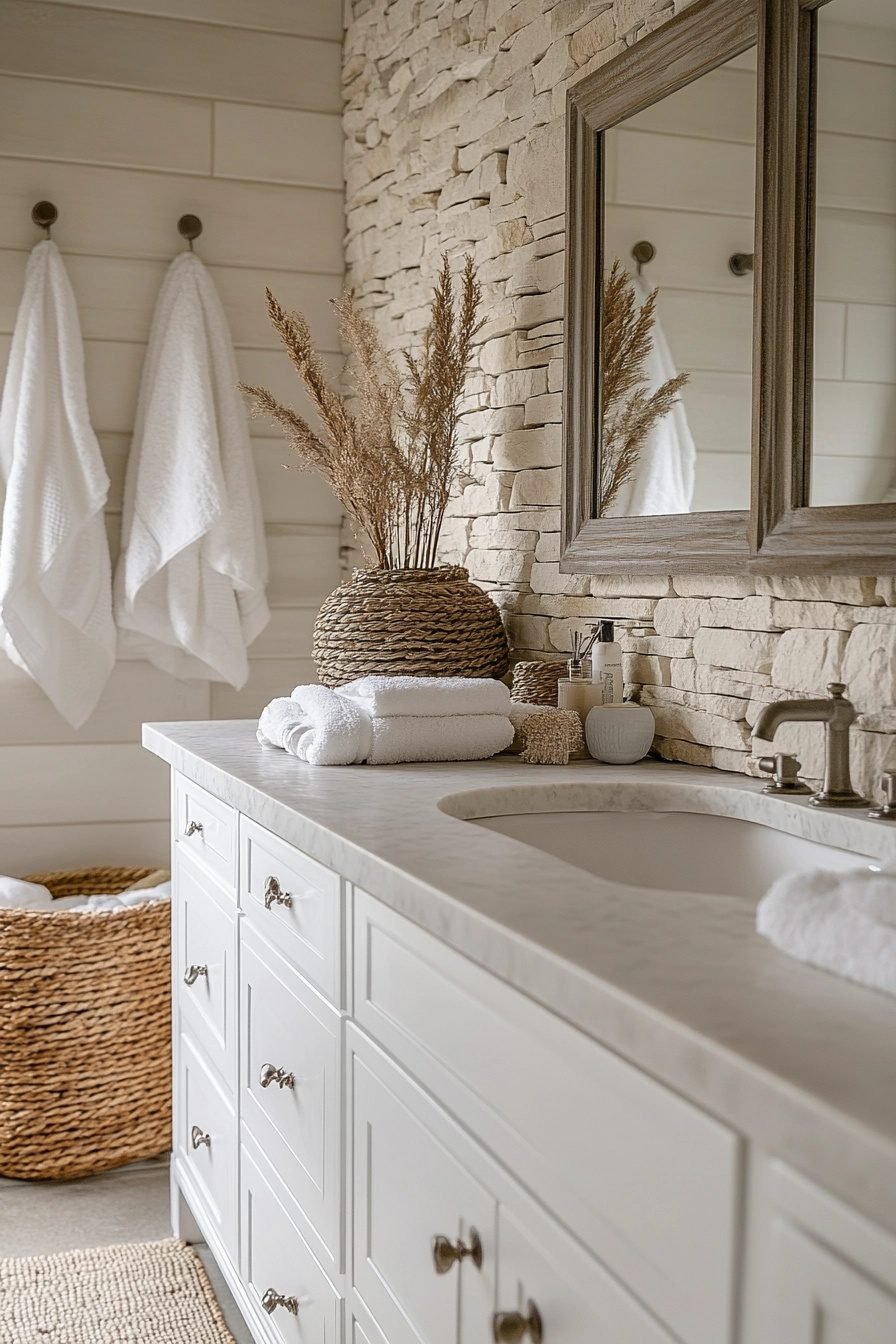29 Coastal Farmhouse Bathroom Ideas To Create A Serene Oasis