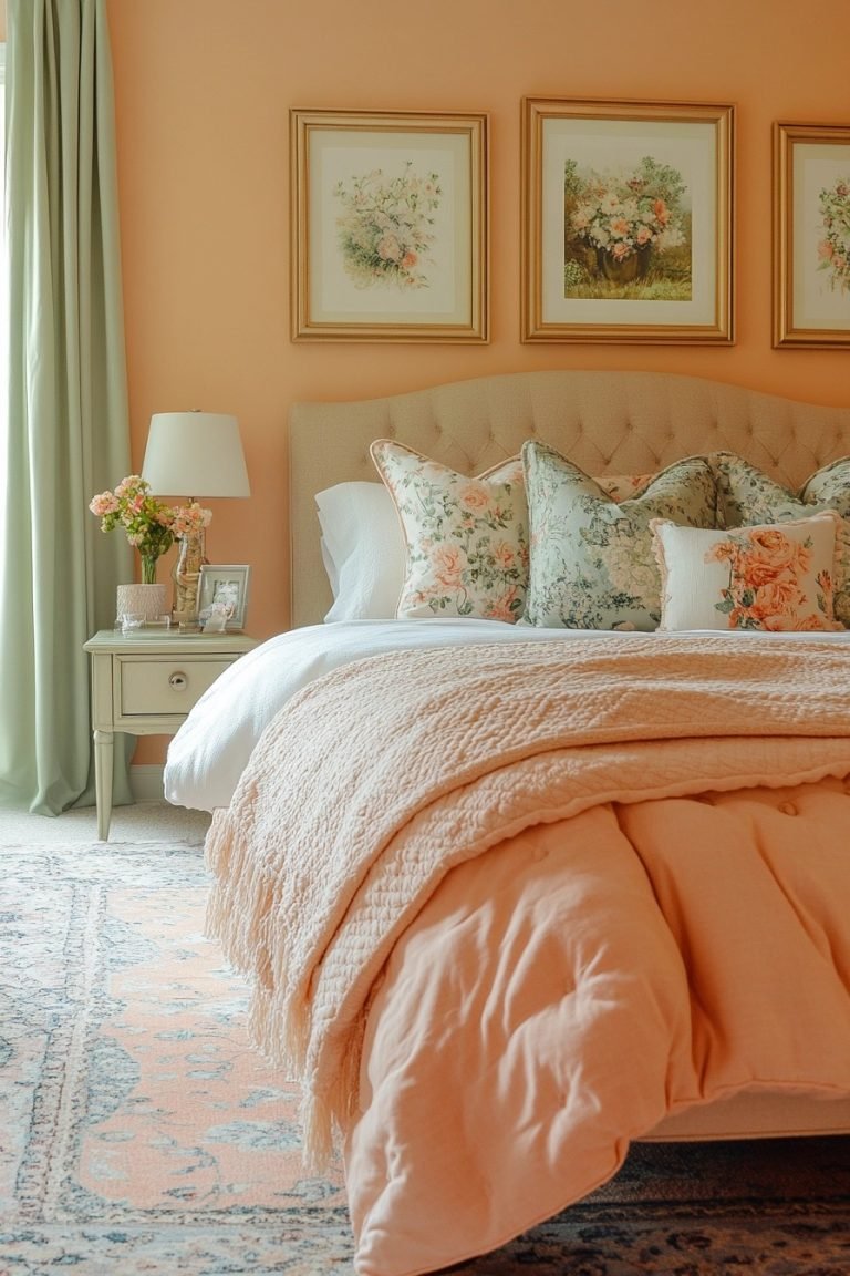 29 Sage Green And Peach Bedroom Ideas For A Chic And Tranquil Vibe