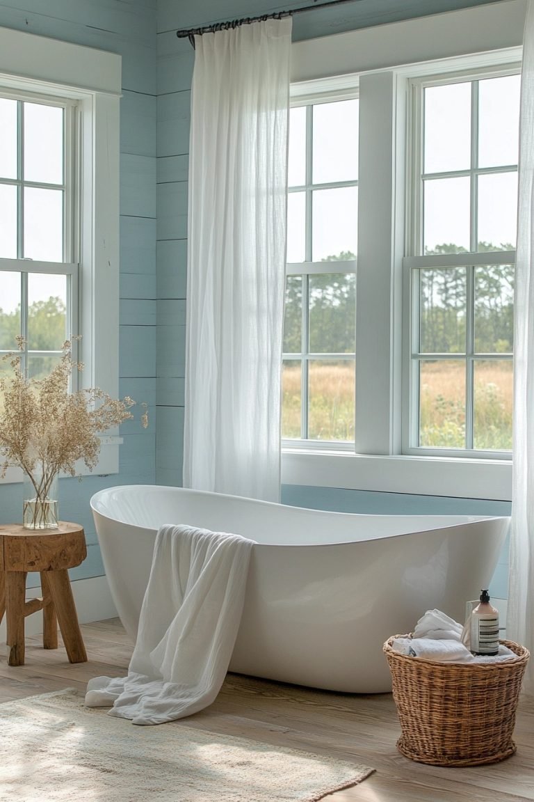 29 Coastal Farmhouse Bathroom Ideas To Create A Serene Oasis