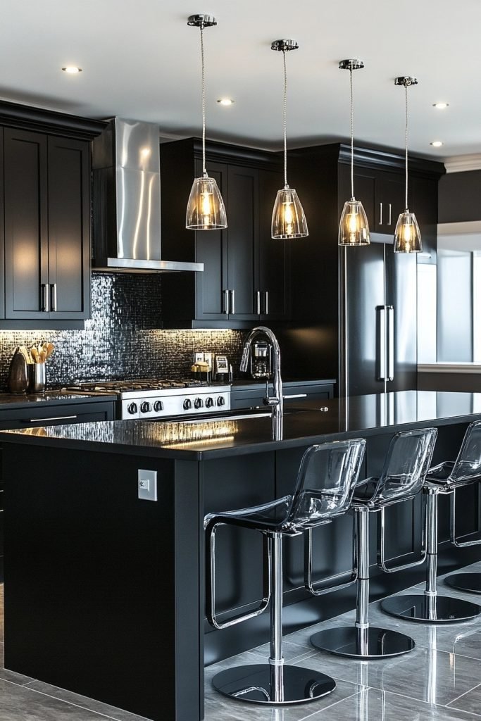 Matte Black and Chrome Elegance