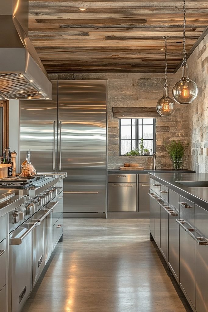 Modern Metallic Barnhouse Touches