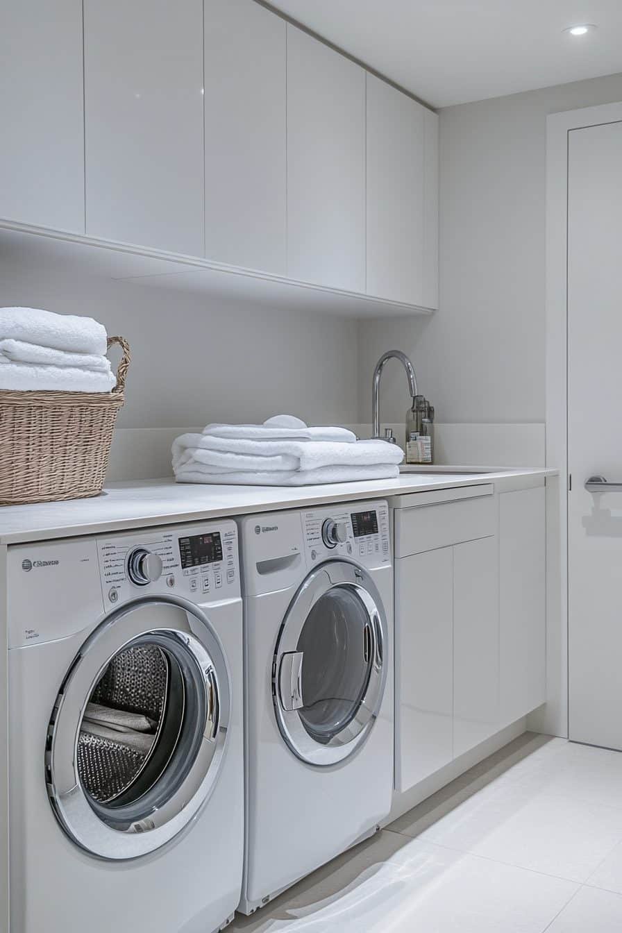 Image showcasing 22 Minimalist Laundry Room Ideas - Lady Decluttered
