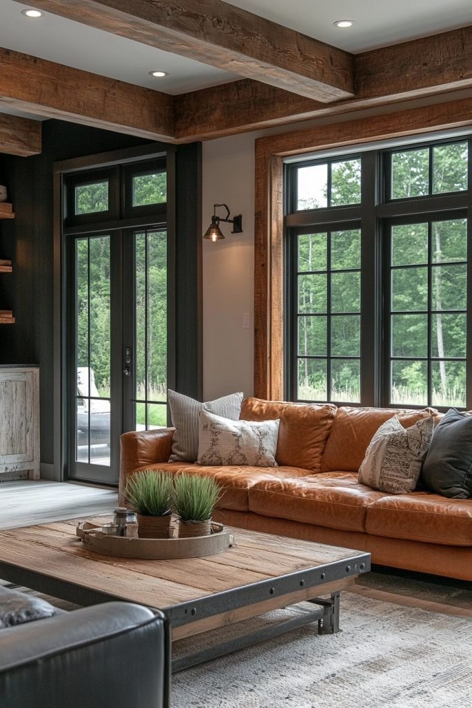 Modern Rustic Walkout Basement