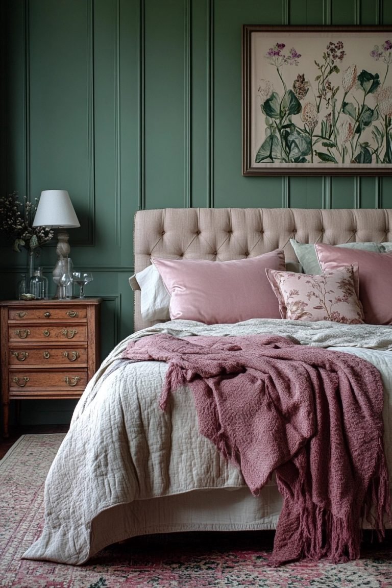 29 Green And Pink Bedroom Ideas For A Chic And Trendy Vibe - Courtneys ...