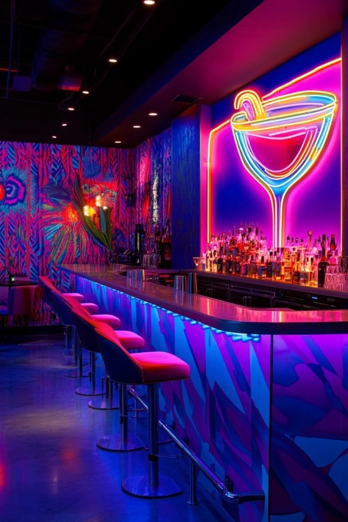 Neon Nightlife Bar
